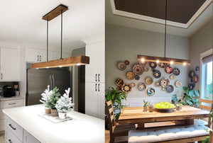 Custom made Hanging Beam Lamps  by PieceOfGrain