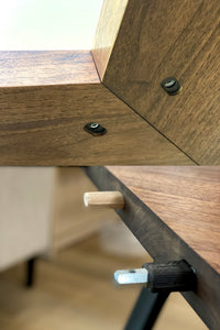 L-shaped desk with Festool connectors by PieceOfGrain