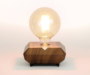 Handmade Geometric Lamp with Inlay Touch Switch by Piece Of Grain