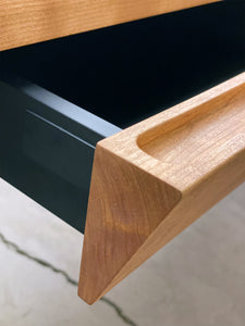 Oak L-Shape Desk + Modern Legs